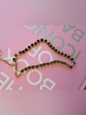 Feed Me Gems necklace with Green Crystal Accents - Women Jewelry